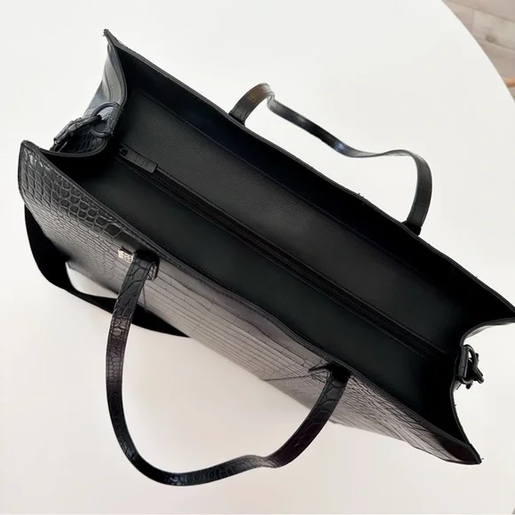 Beis . the work tote . large size . black croc - Picture 4 of 11